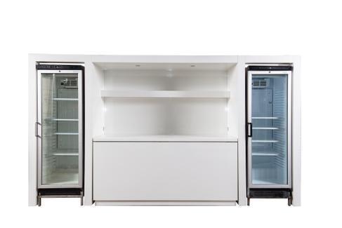 Rückwand für Lacktheke weiß
