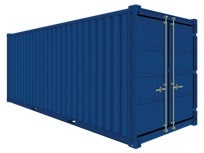 Lagercontainer 20 Fuß, Überseecontainer