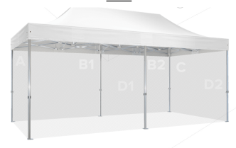 Faltzelt 4 x 6m Profi