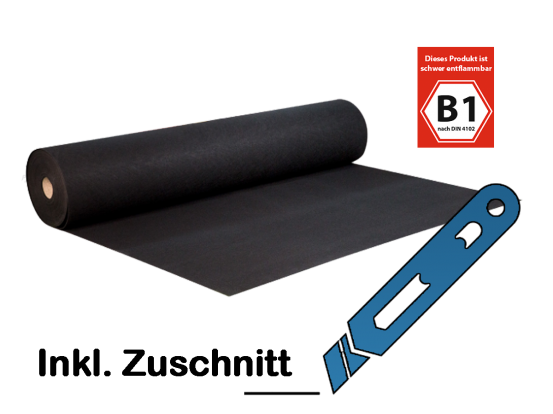 Eventteppich B1 mieten – 2 m breit, Rot/Schwarz/Weiß, schwer entflammbar (pro m²) – 3