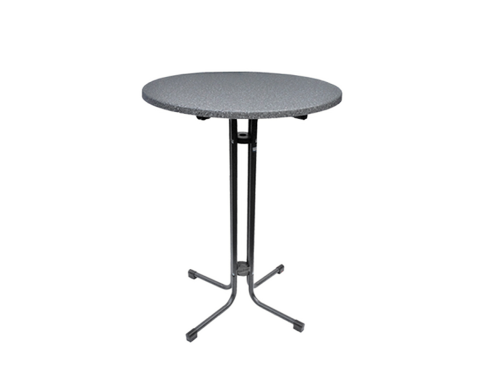 Stehtisch grau mieten – 80 cm, 4-Fuß-Variante, teilbar – 2