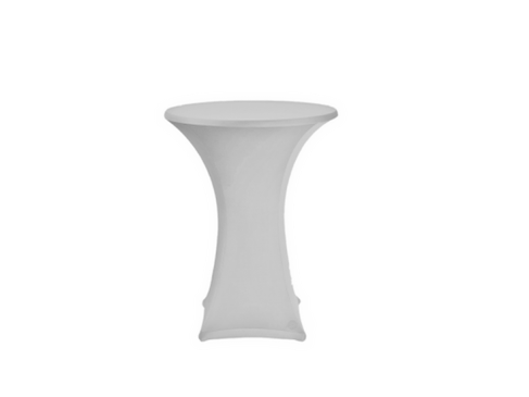 Stretchhusse mieten – 2-teilig, weiß, für Stehtische Ø 80 cm, inkl. Reinigung – 2
