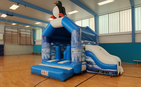 Hüpfburg Pinguin mieten – mit Rutsche & Hindernissen, 5 x 4 x 4,3 m – 2