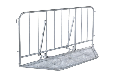Polizeigitter mieten – Absperrgitter 110 x 210 cm, vollfeuerverzinkt, mit Aushebesicherung – 2