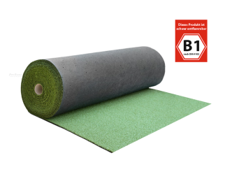 Kunstrasenteppich B1 mieten – grün, 2 x 30 m, schwer entflammbar für Events