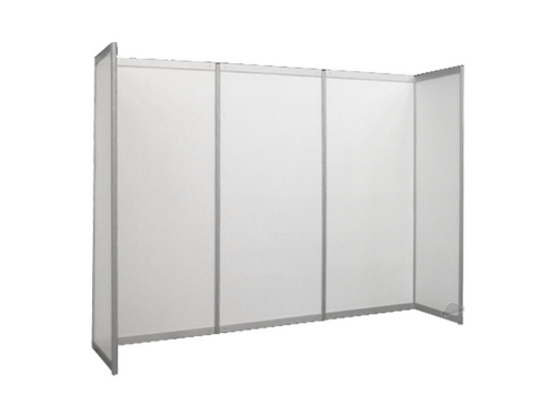 Messestellwand mieten – 1 m breit, 2,5 m hoch, Aluprofil weiß, beidseitig
