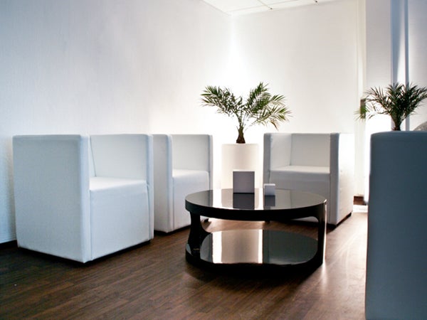 Loungesessel / Cocktailstuhl / Clubsessel QUBIC1 in weiß – 2