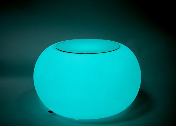 LED Loungetisch / LED Couchtisch BUBBLE rund (leuchtend in allen Farben) – 3