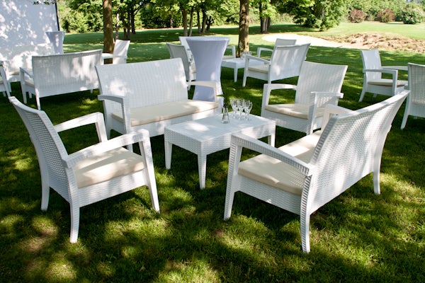 Rattan Loungesessel / Outdoor Sessel EDEN1 weiß – 4