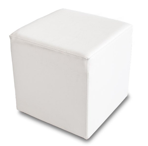 Loungehocker / Sitzwürfel Kunstleder QUBO XL in weiß