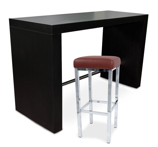 Barhocker JACK braun mieten – eckiger Kunstleder-Barhocker, Sitzhöhe 81 cm – 2