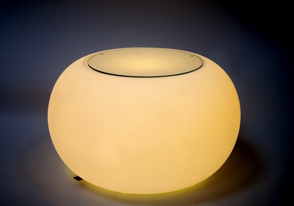 LED Loungetisch / LED Couchtisch BUBBLE rund (leuchtend in allen Farben) – 4