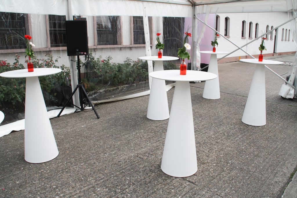 Stehtisch rund, IKON in weiß – 3