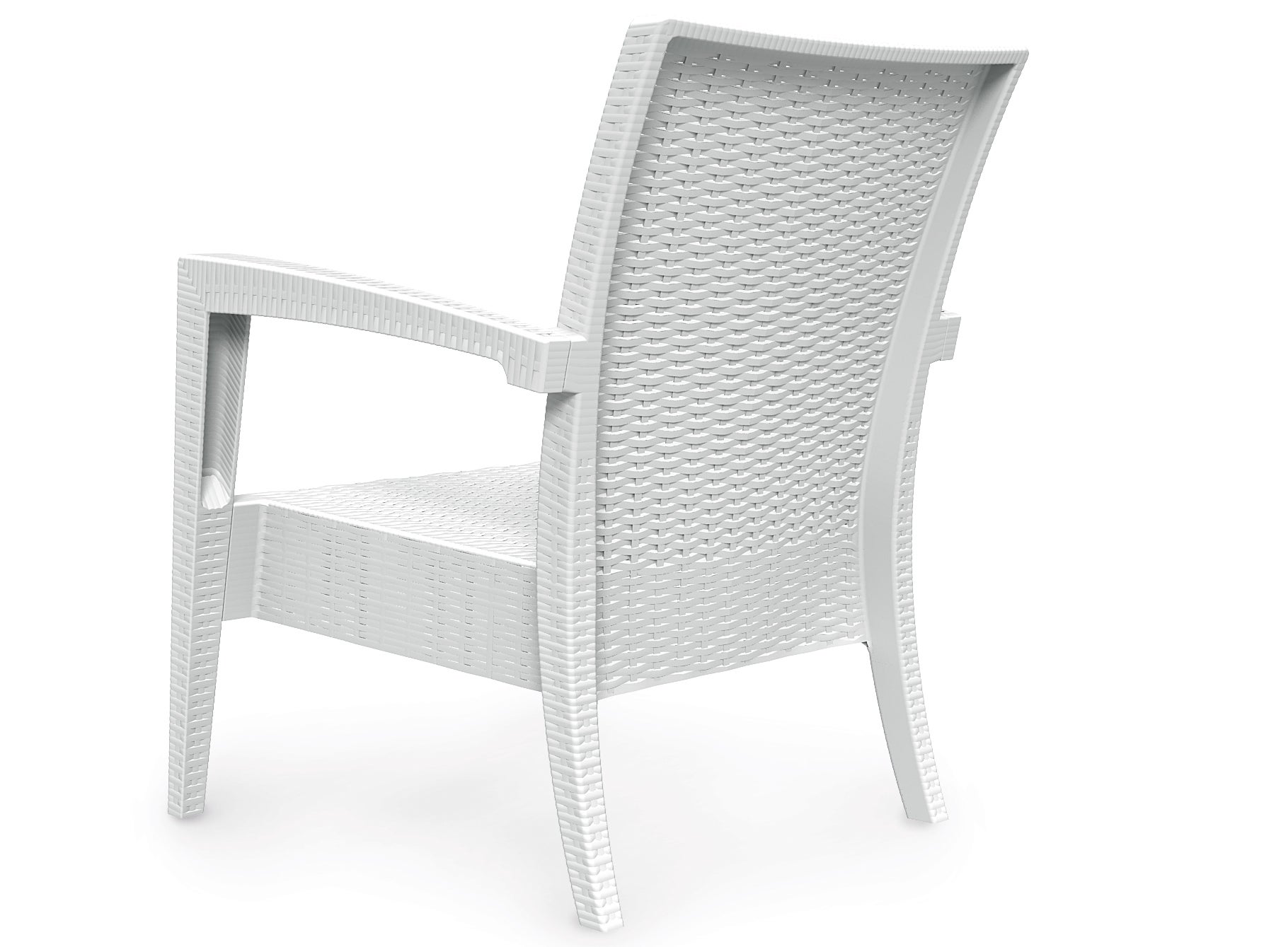 Rattan Loungesessel / Outdoor Sessel EDEN1 weiß – 2