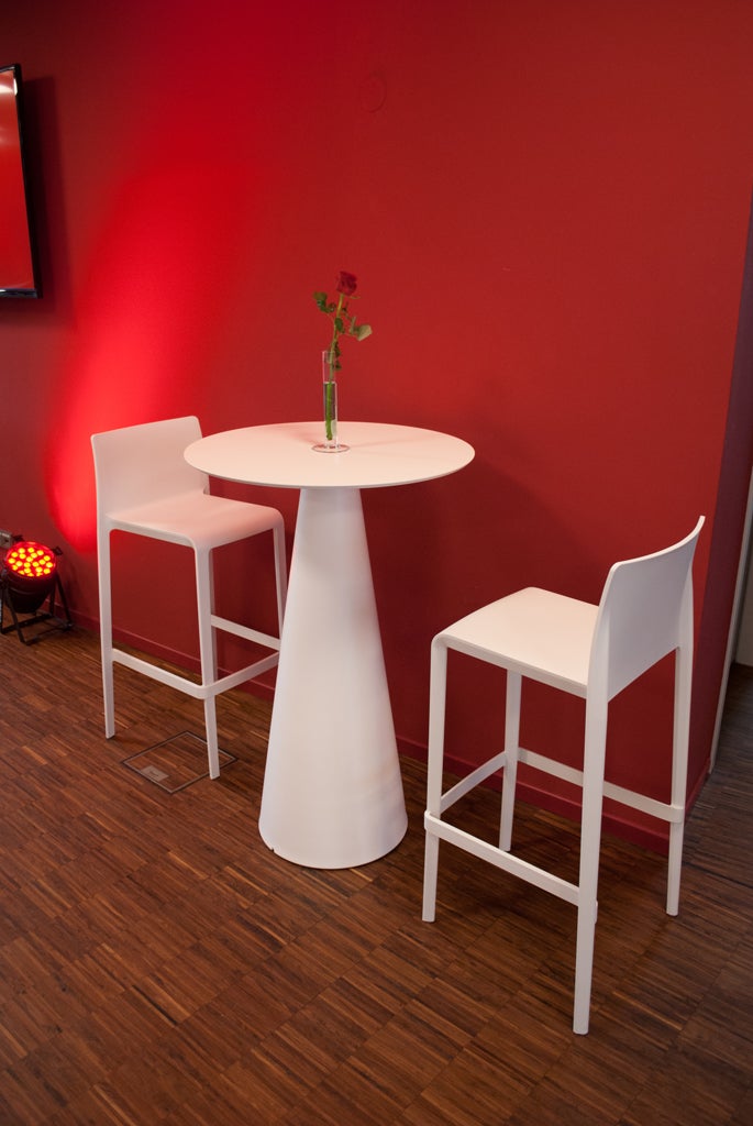Stehtisch rund, IKON in weiß – 4