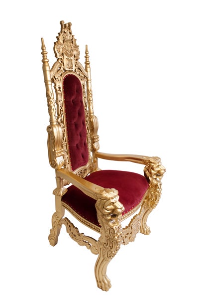 Thron/Wedding Chair/Hochzeitsstuhl rot-gold – 2