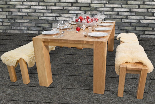 Esstisch / Holzgarnitur WOODI Esstischkombi – 3