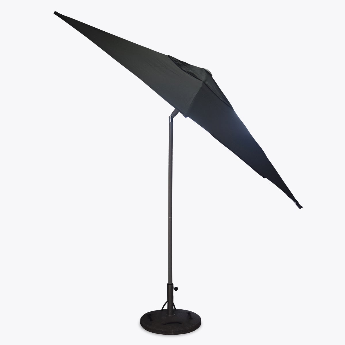 Sonnenschirm / Marktschirm ø 300cm schwarz inkl Ständer Standfuß MAY IN BLACK – 2