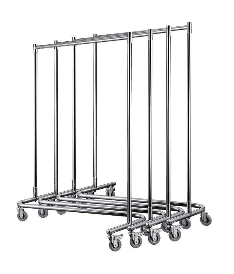Garderobenwagen/Kleider-/Garderobenständer aus Edelstahl CURVY – 2
