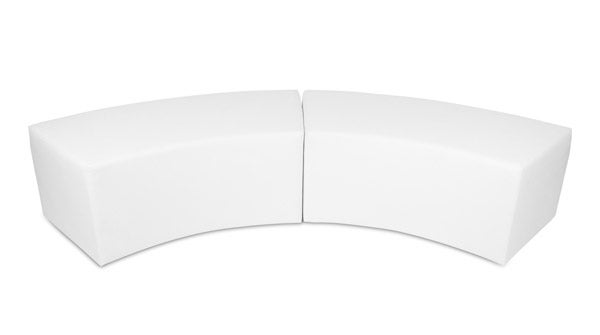 Loungebank / Sitzbank / Hocker halbrund WAVE weiß – 3