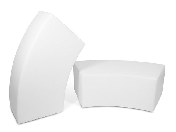 Loungebank / Sitzbank / Hocker halbrund WAVE weiß – 2