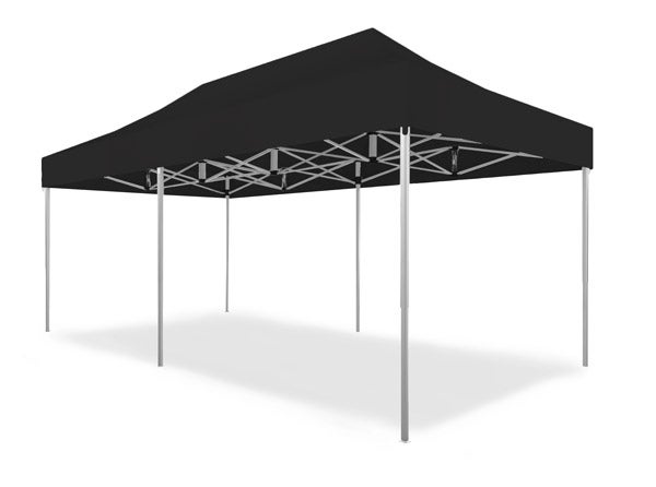 Partyzelt / Pavillon / Klappzelt 6x3m TOM schwarz