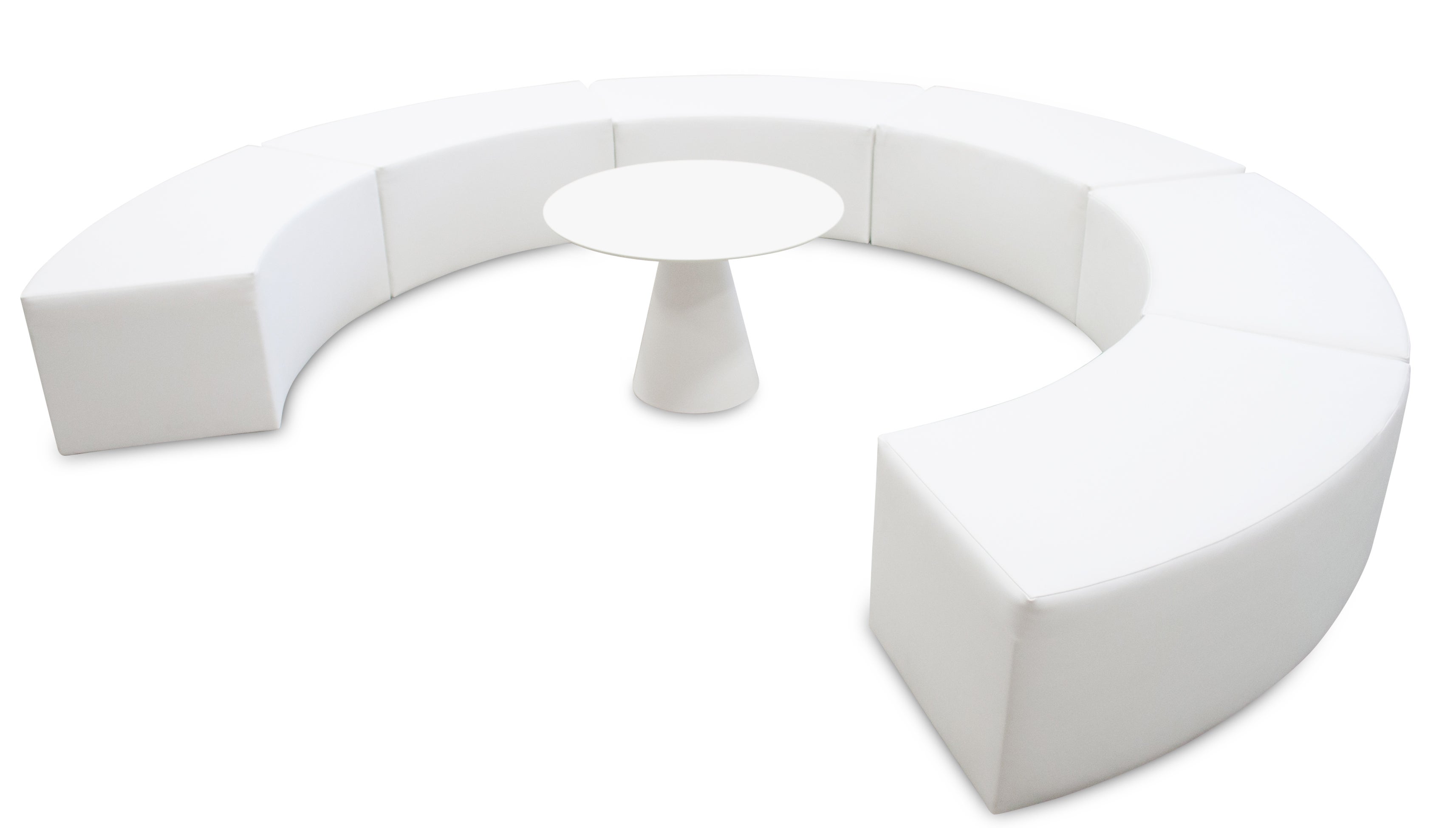 Couchtisch rund / Loungetisch IKON weiß – 2