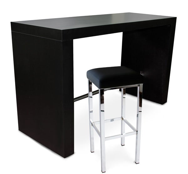 Barhocker JACK schwarz mieten – eckiger Kunstleder-Barhocker, Sitzhöhe 81 cm – 2