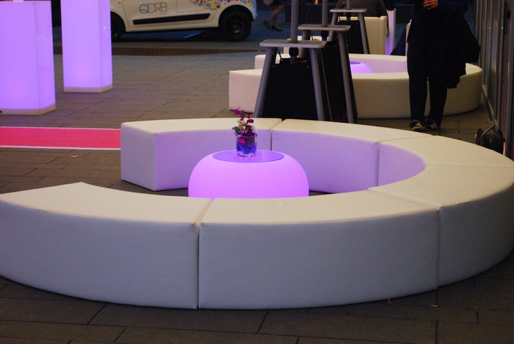 LED Loungetisch / LED Couchtisch BUBBLE rund (leuchtend in allen Farben) – 2