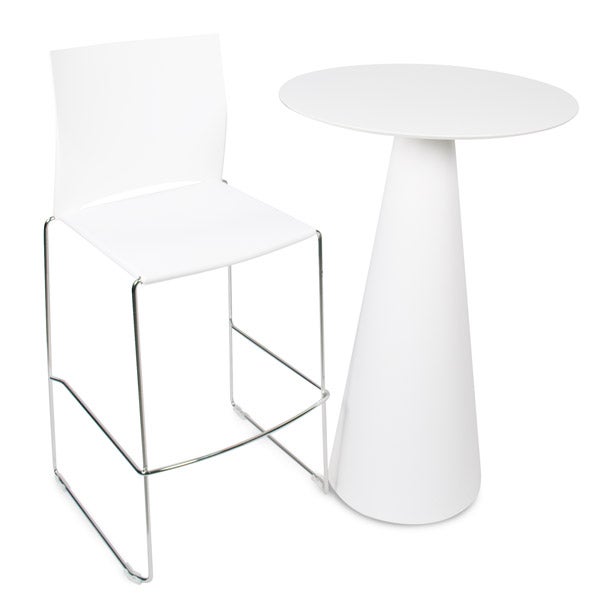 Barhocker mit Rückenlehne WEB weiß – 3