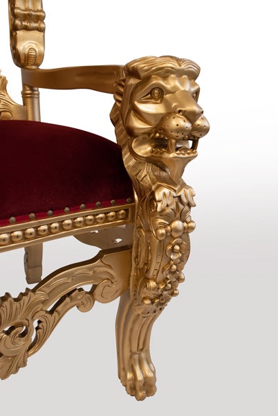 Thron/Wedding Chair/Hochzeitsstuhl rot-gold – 3