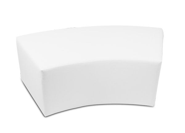 Loungebank / Sitzbank / Hocker halbrund WAVE weiß