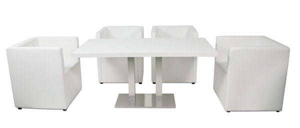 Banketttisch / Esstisch INOX TWIN weiß – 3
