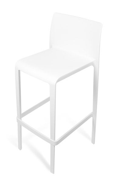 Barhocker mit Rückenlehne VOLT weiß