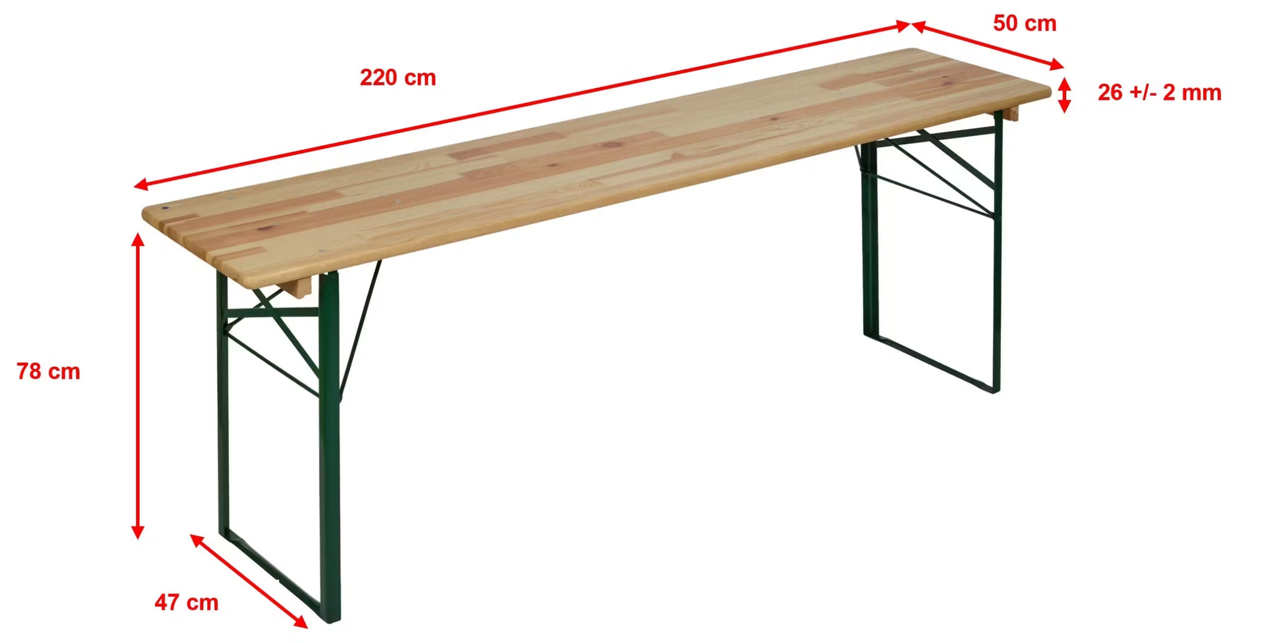 Festzeltgarnitur, Biertischgarnitur 3-teilig, 50cm breit, Festpreis für 3 Tage – 2