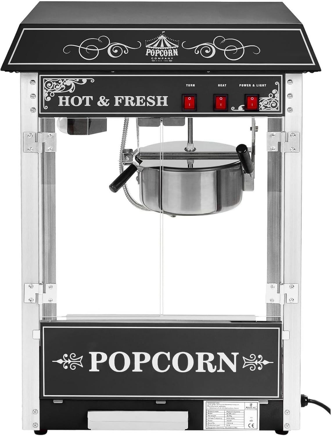 Popcornmaschine mit Wagen, Catering, Retro Popcorn-Maschine – 4