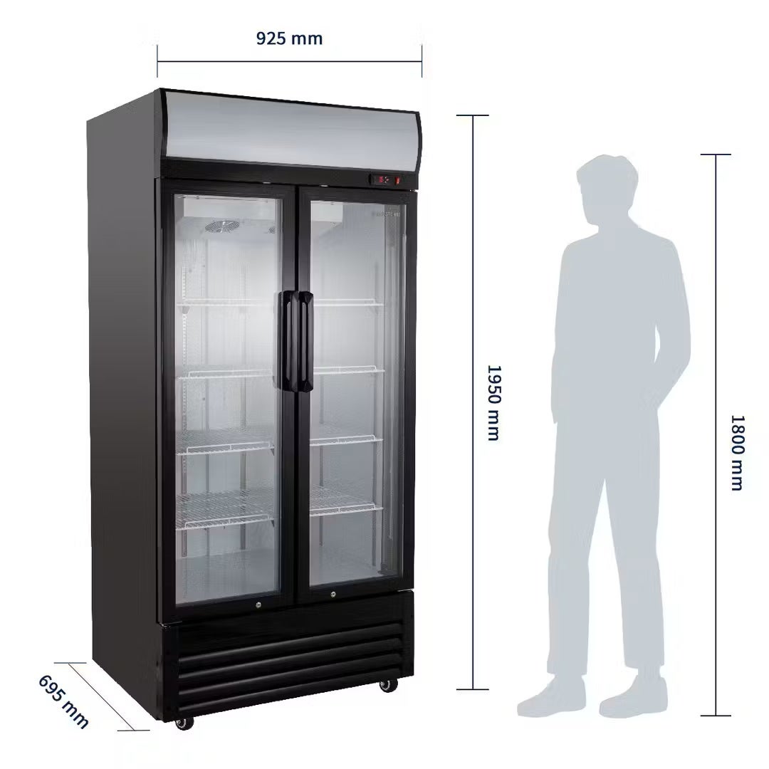 XXL Getränkekühlschrank mit 630 Liter Kühlraumvolumen und Innenbeleuchtung, abschließbar – 4