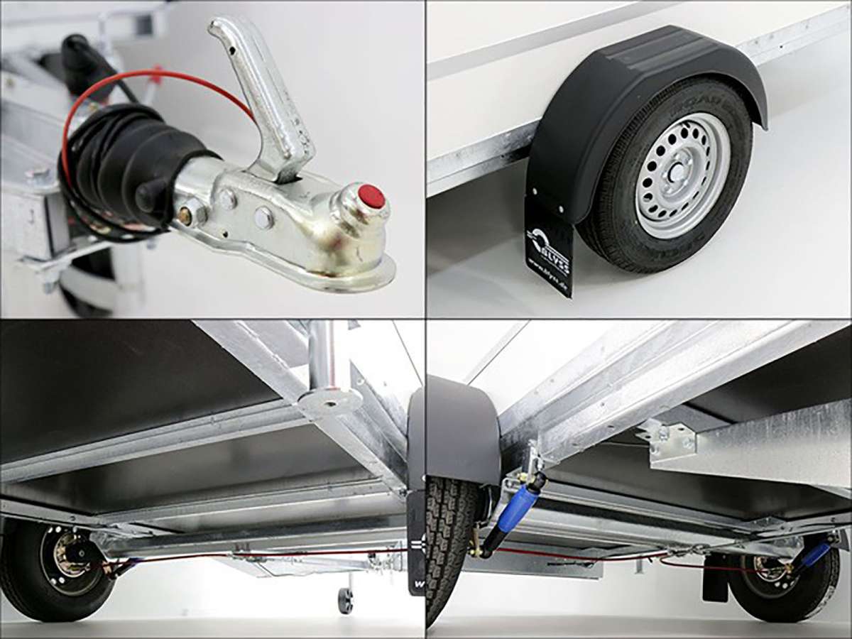 Kofferanhänger weiß mit Rampe 1,3t, auch Motorradtransport möglich – 4