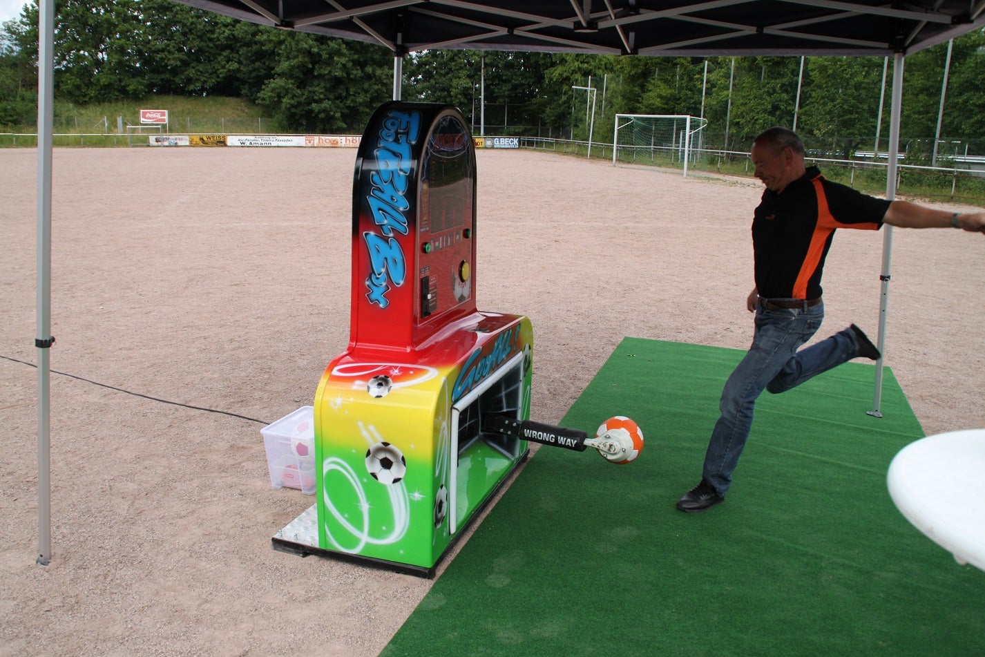 Schusskraftmesser ~ Fussball ~ Fußball Kraftmesser ~ Power Shot ~ bei spass-events – 2