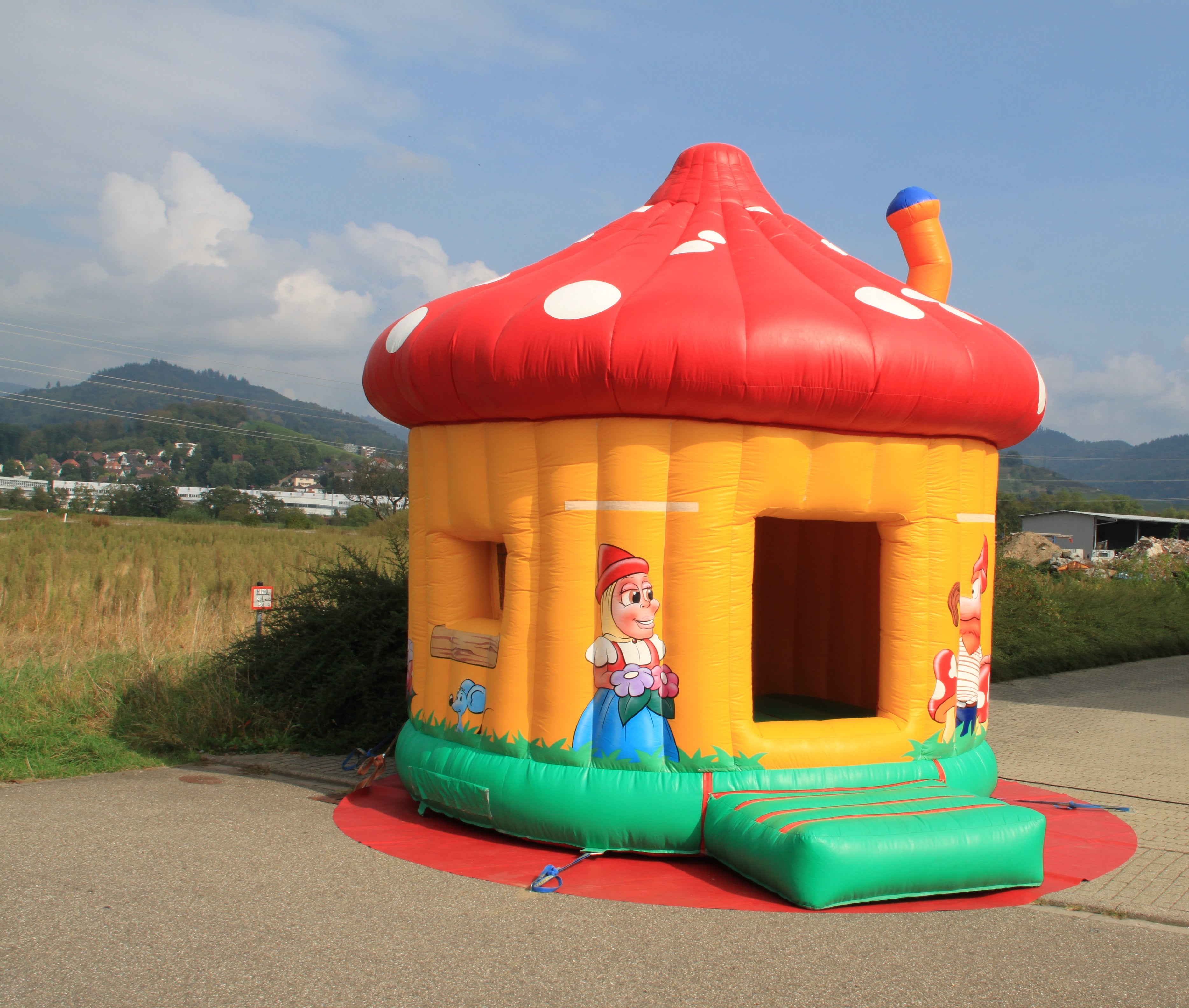 Hüpfburg ~ Fliegenpilz ~ Springburg ~ Kindergeburtstag ~ Geburtstag ~ bei spass-events