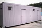 Sanitärcontainer 3 x 2, 5 m Du., WC, Urinal (10 Pers.)
