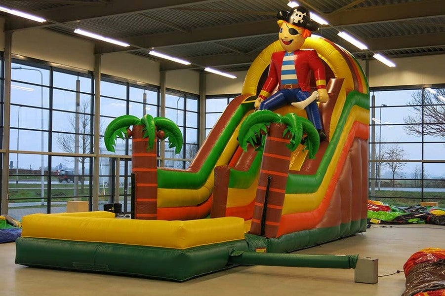 Hüpfburg "Clownrutsche mit Wasserbecken"