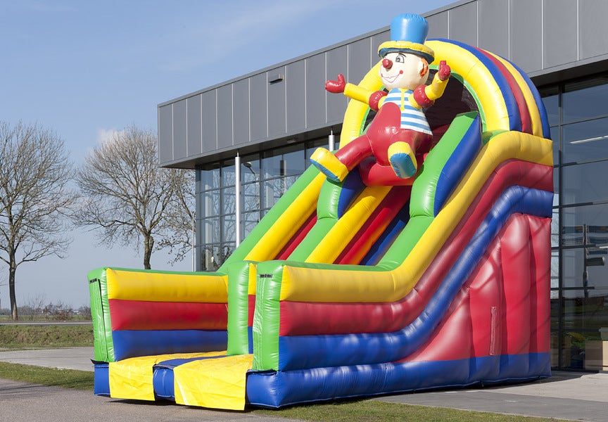 Hüpfburg "Clownrutsche mit Multiplay" 12,00 x 4,00 m – 2