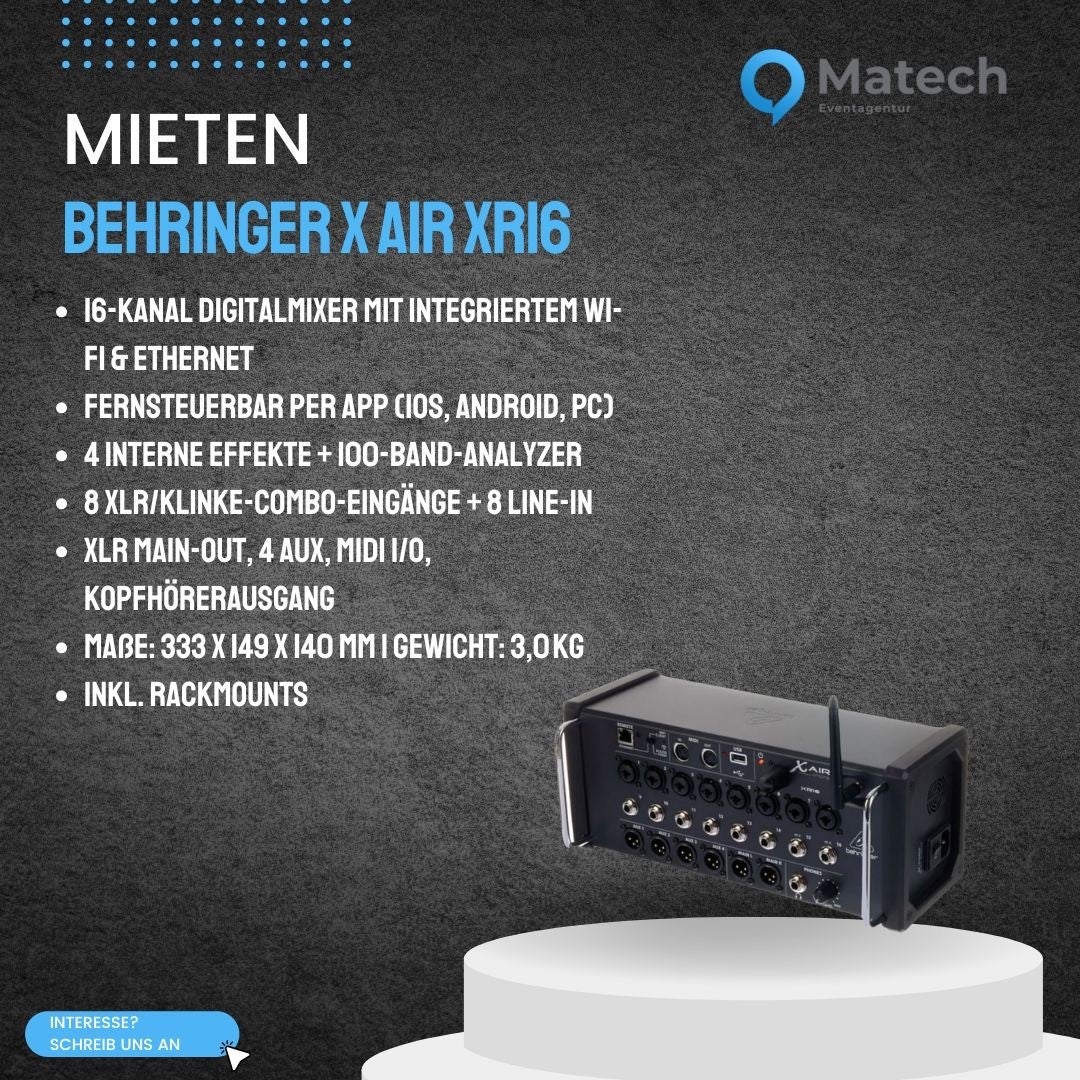 Behringer X Air XR16 mieten
