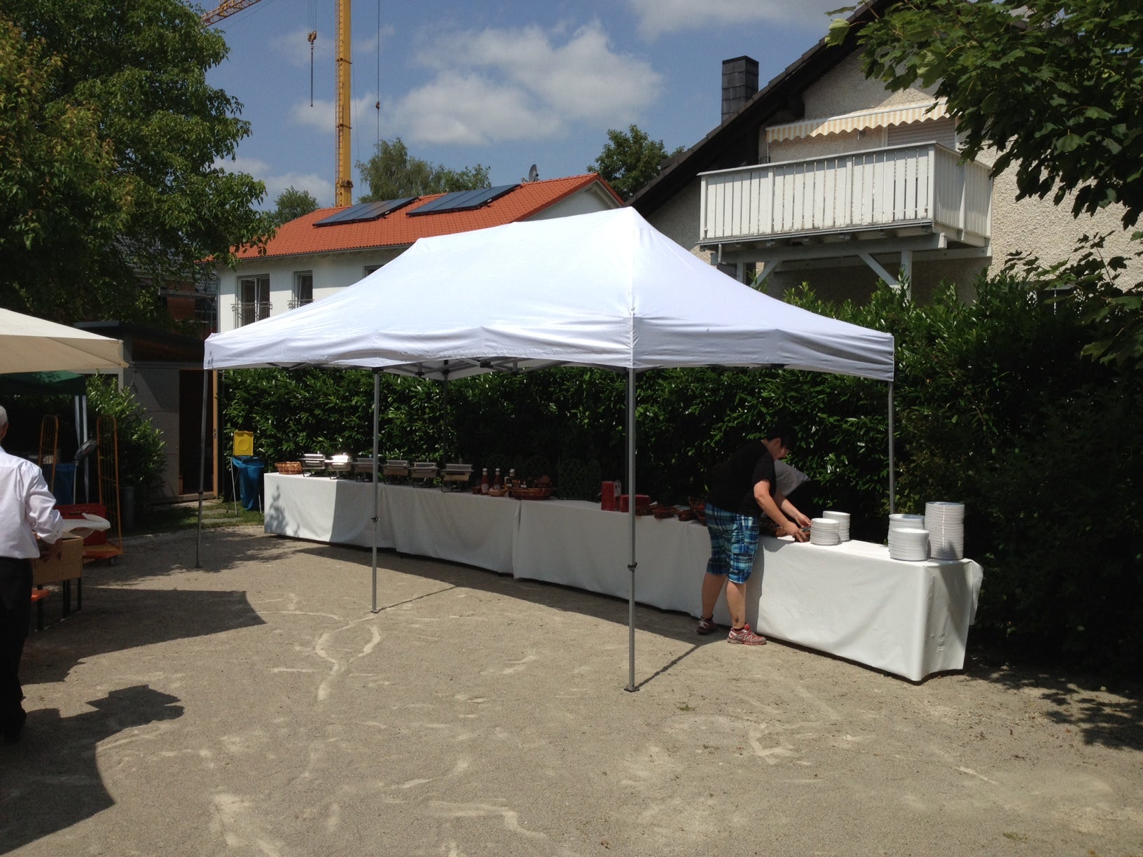 Partyzelt Pavillon 3x3m oder 6x3m weiß – 2