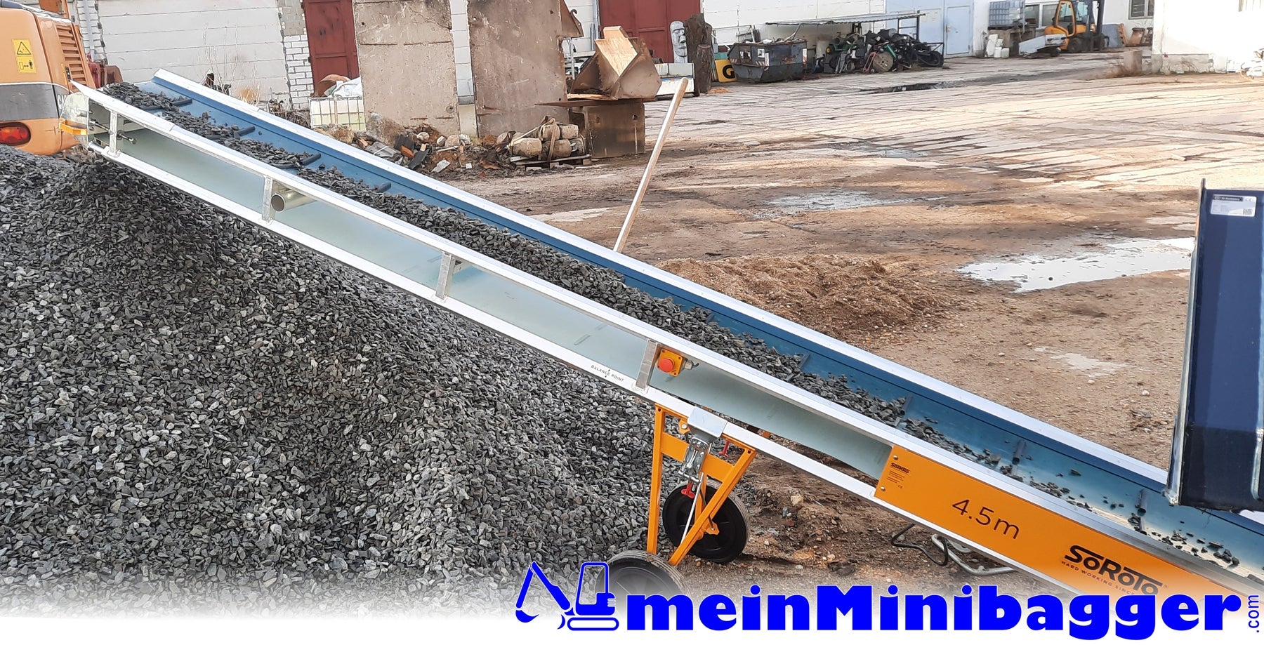 Förderband Transportband Schuttrutsche 4,5m – 4