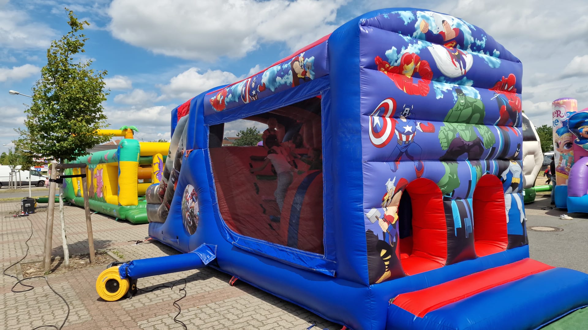 Hüpfburg Multi 2024 XL Toben Klettern Rutschen 8 x 4m