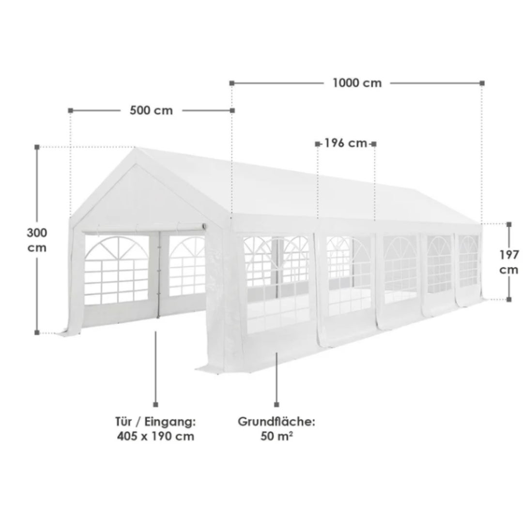 Festzelt Partyzelt 6x12m mieten – 2
