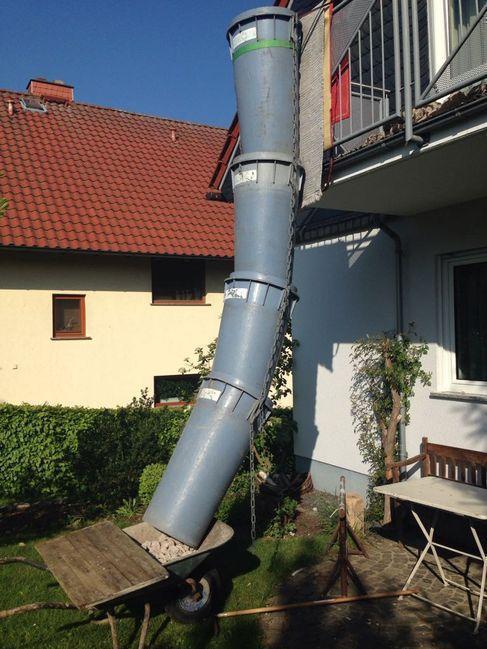 Bauschuttrutsche Schuttrutsche Bauschuttrohre Schuttrohre Müllrutsche Müllrohre mieten – 3
