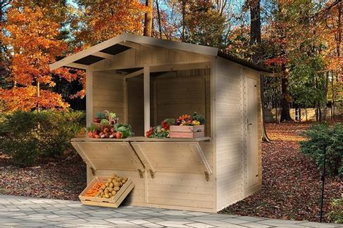 Flexible Verkaufshütte (2x2 m) für Wintermärkte, Sommerfeste und mehr Lieferung mög-lich!